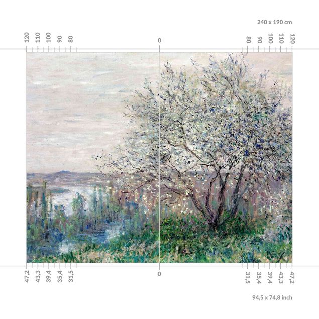 Rivestimento per doccia - Claude Monet - Atmosfera primaverile