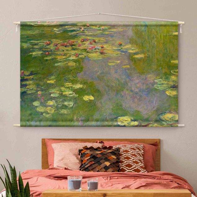 Arazzi da parete xxl Claude Monet - Ninfee verdi