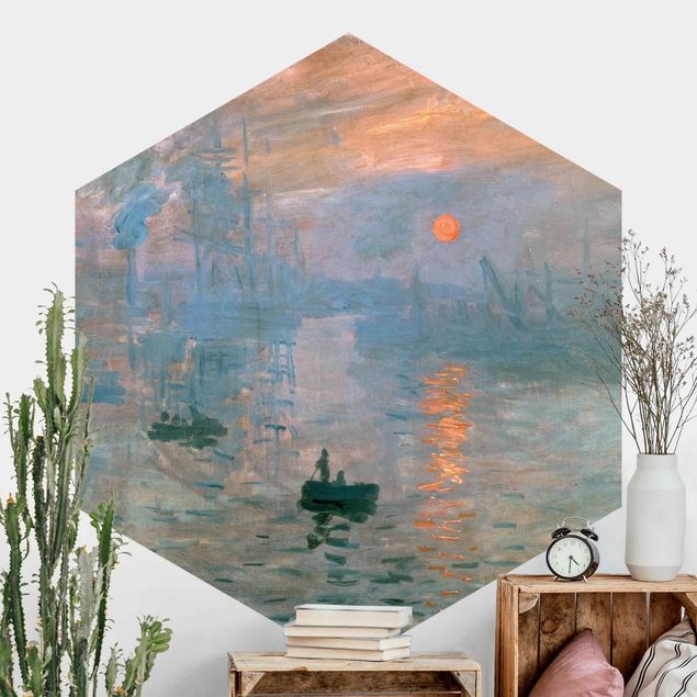 Carta da parati esagonale Claude Monet - Impressione (alba)