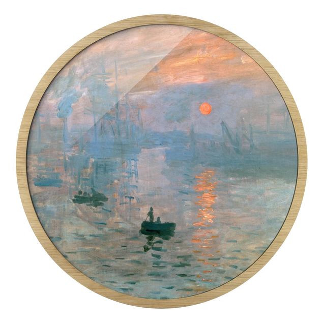 Quadro rotondo incorniciato - Claude Monet - Impressione
