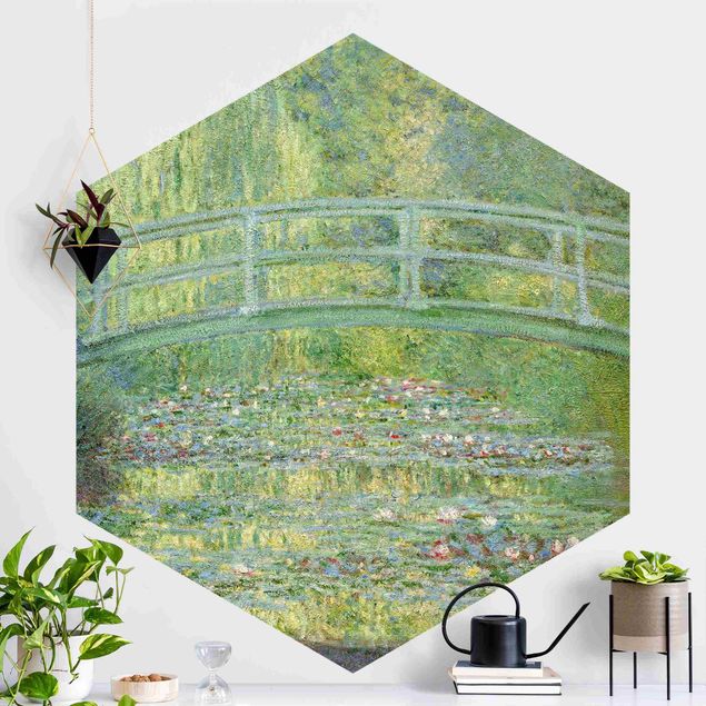 Carta da parati esagonale Claude Monet - Ponte giapponese