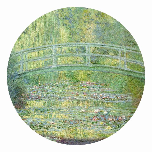 Carta da parati rotonda autoadesiva - Claude Monet - Ponte giapponese