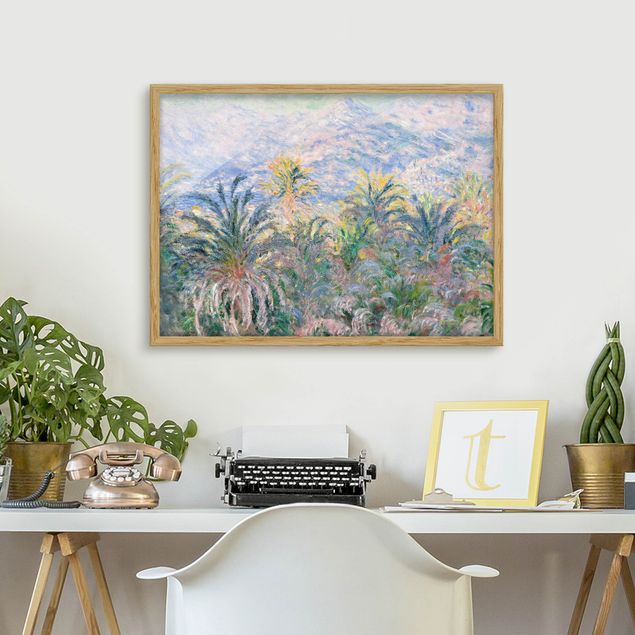 Poster con cornice - Claude Monet - Palme a Bordighera