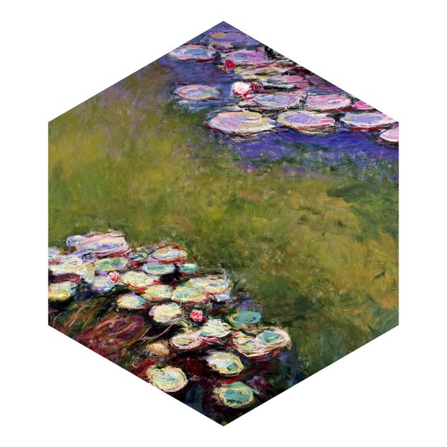 Carta da parati esagonale adesiva con disegni - Claude Monet - Ninfee