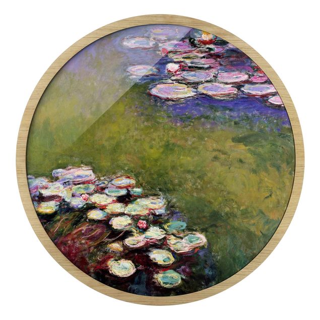 Quadro rotondo incorniciato - Claude Monet - Ninfee