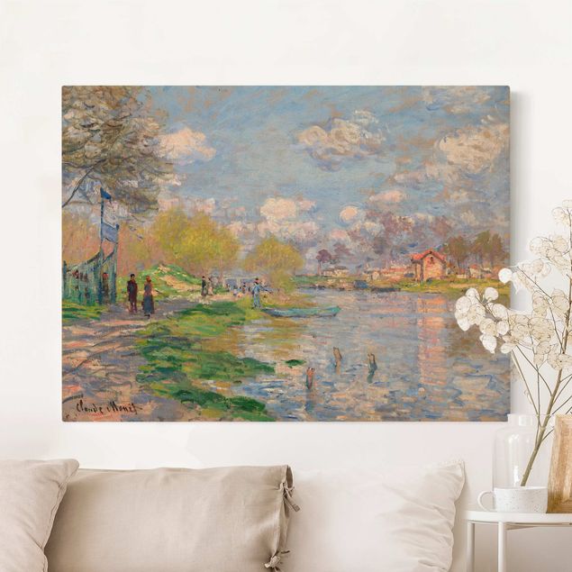 Quadri su tela paesaggio Claude Monet - Primavera sulla Senna