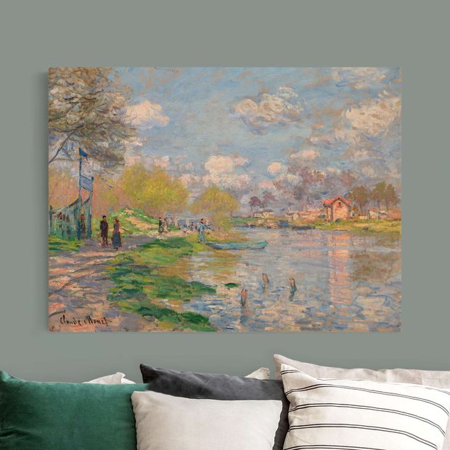 Riproduzione quadri su tela Claude Monet - Primavera sulla Senna