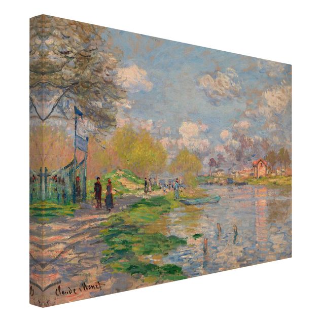 Stampa su tela - Claude Monet - Primavera sulla Senna - Orizzontale 4:3