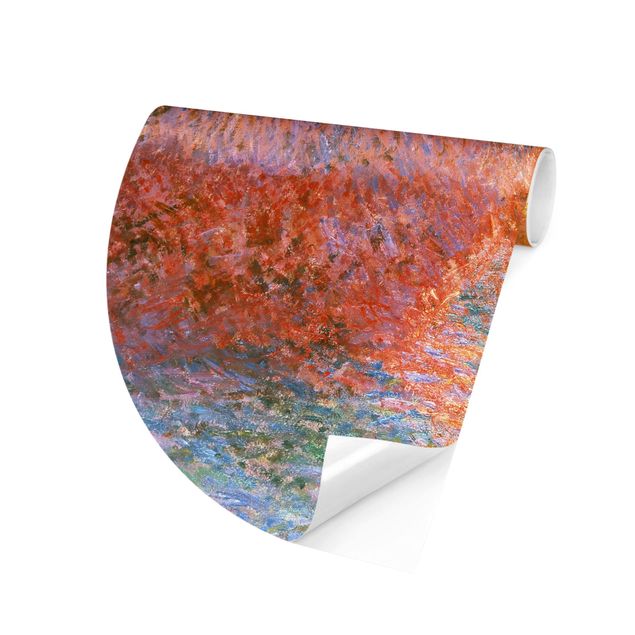 Carta da parati rotonda autoadesiva - Claude Monet - fienile paglia