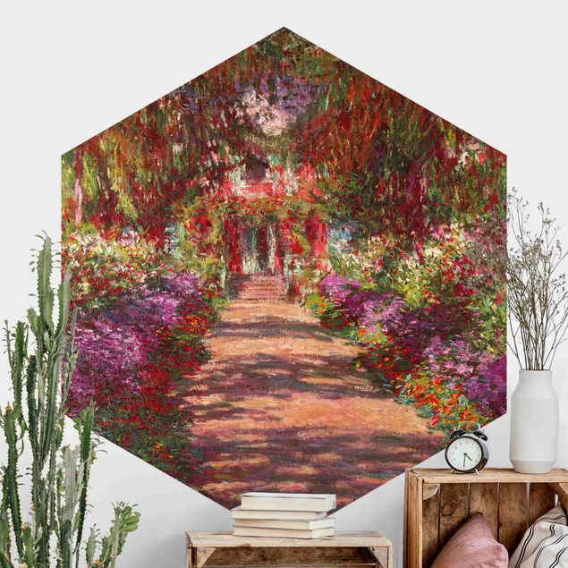 Tapete abstrakt Claude Monet - Sentiero nel giardino di Monet a Giverny