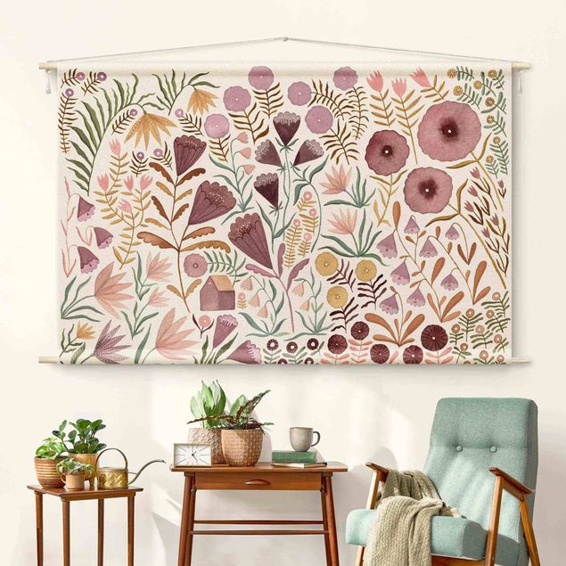 Arazzi da parete moderno Claudia Voglhuber - Mare di fiori