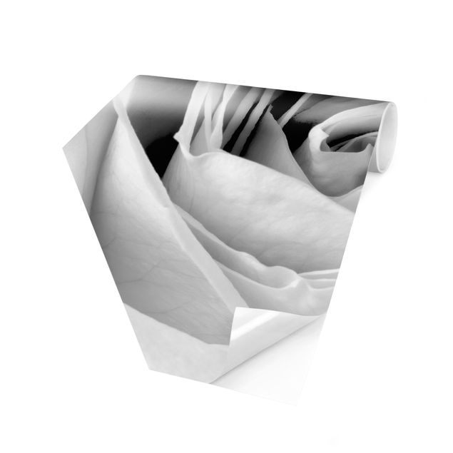 Carta da parati esagonale adesiva con disegni - Primo piano di una rosa