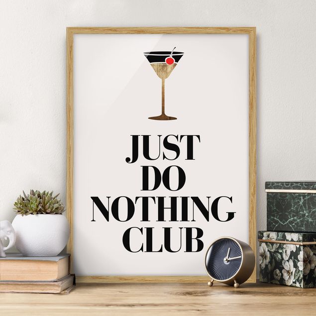 Poster con cornice - Cocktail - Just do nothing club