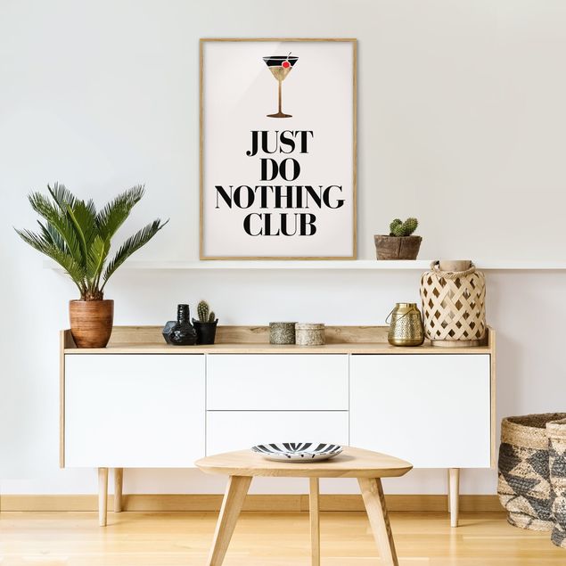 Poster con cornice - Cocktail - Just do nothing club