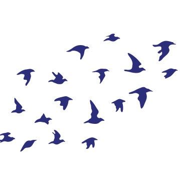 Adesivo murale no.61 Flock Of Birds