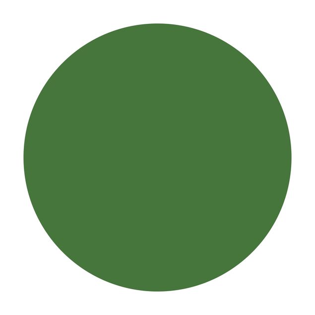 Tappeto in vinile rotondo - Colour Dark Green
