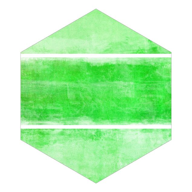 Carta da parati esagonale adesiva con disegni - Colour Harmony Green
