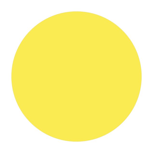 Tappeto in vinile rotondo - Colour Lemon Yellow