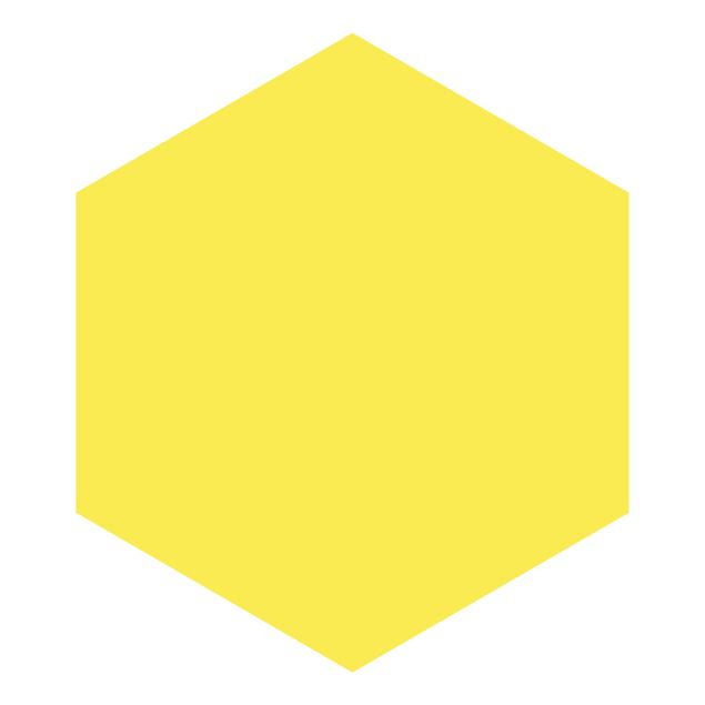 Carta da parati esagonale adesiva con disegni - Colour Lemon Yellow