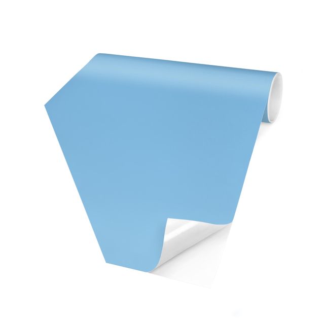 Carta da parati esagonale adesiva con disegni - Colour Light Blue