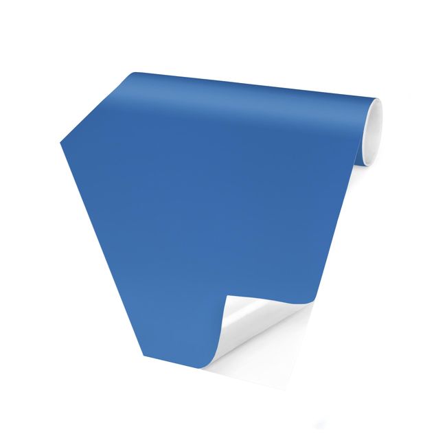 Carta da parati esagonale adesiva con disegni - Colour Royal Blue