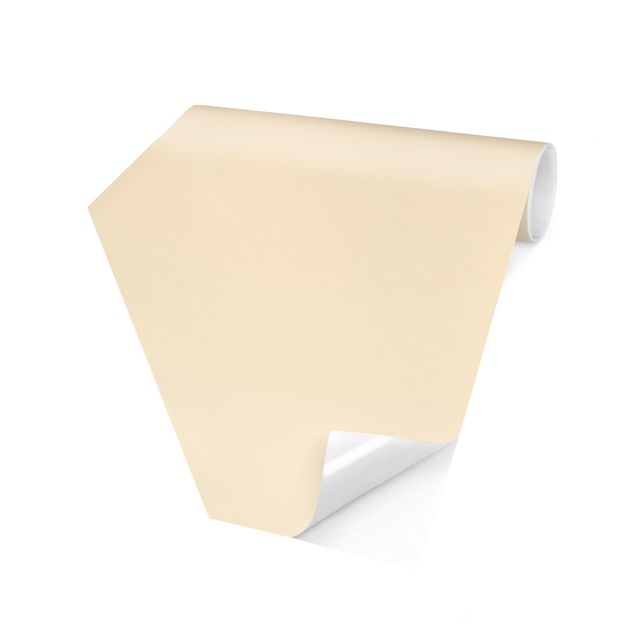 Carta da parati esagonale adesiva con disegni - Crème