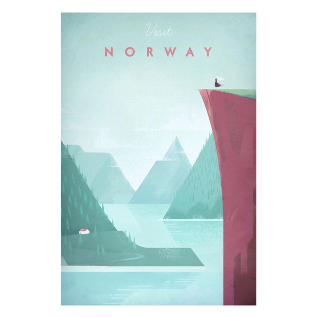 Lavagna magnetica - Poster di viaggio - Norvegia - Formato verticale 2:3