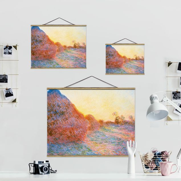 Foto su tessuto da parete con bastone - Claude Monet - Straw Barn - Orizzontale 3:4