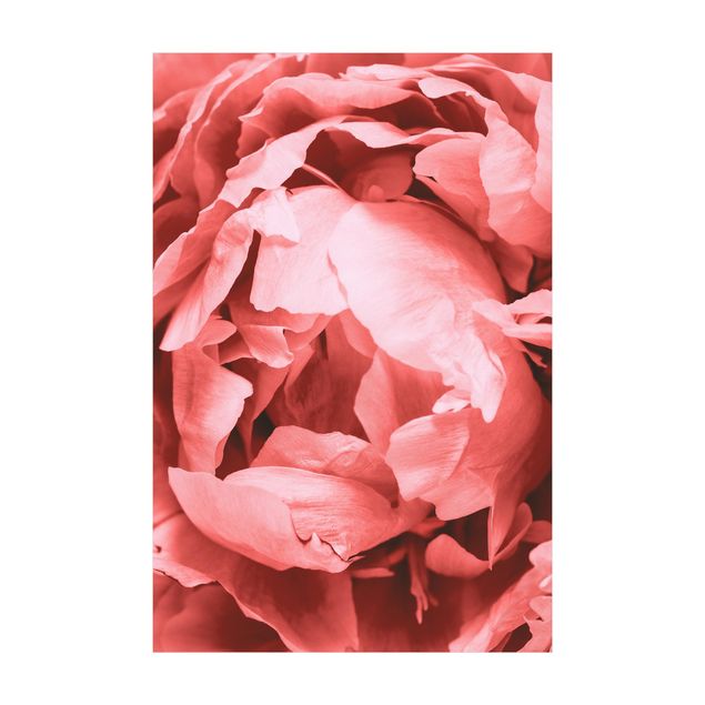 Tappeto rosa cameretta Peonia fiore di corallo