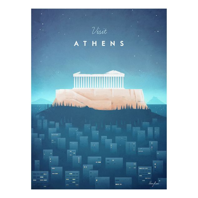 Stampa su Forex - Poster di viaggio - Atene - Verticale 4:3