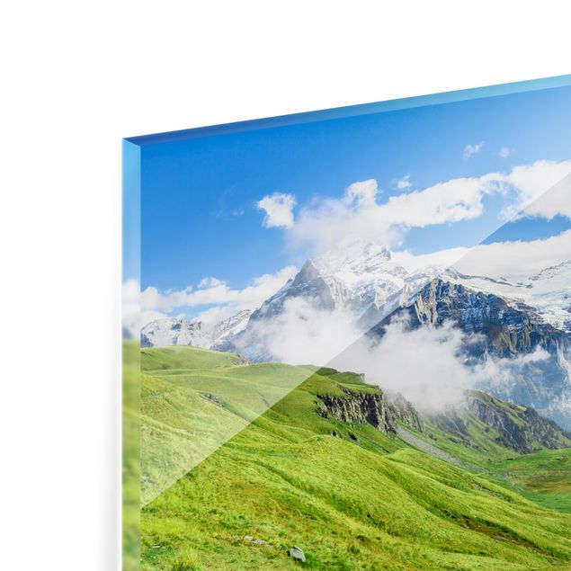 Paraschizzi in vetro - Panorama delle Alpi svizzere - Panorama 5:2