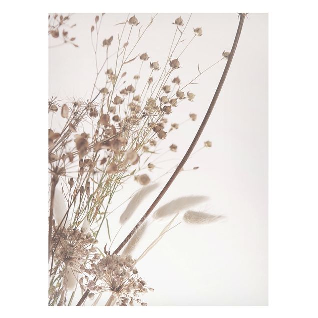 Lavagna magnetica - Bouquet di erba ornamentale e fiori