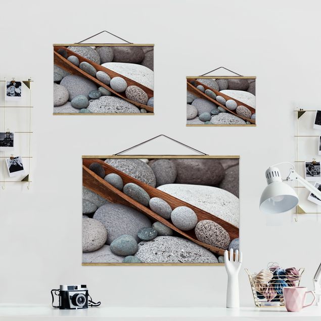 Foto su tessuto da parete con bastone - Ancora Vita Con Grey Stones - Orizzontale 2:3