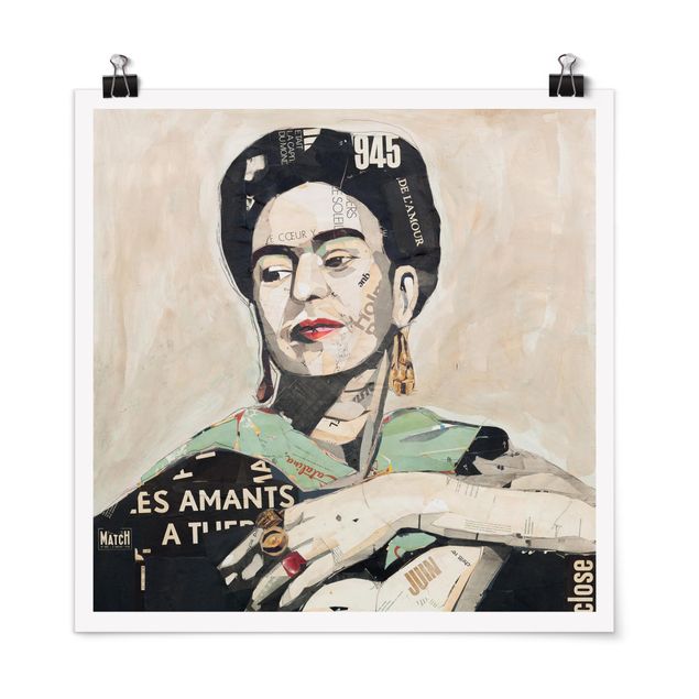 Poster - Frida Kahlo - Collage No.4 - Quadrato 1:1