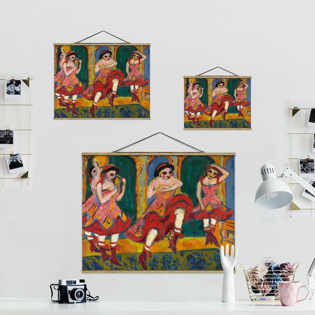 Foto su tessuto da parete con bastone - Ernst Ludwig Kirchner - Czardas Ballerini - Orizzontale 3:4