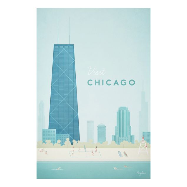 Stampa su Forex - Poster viaggio - Chicago - Verticale 3:2