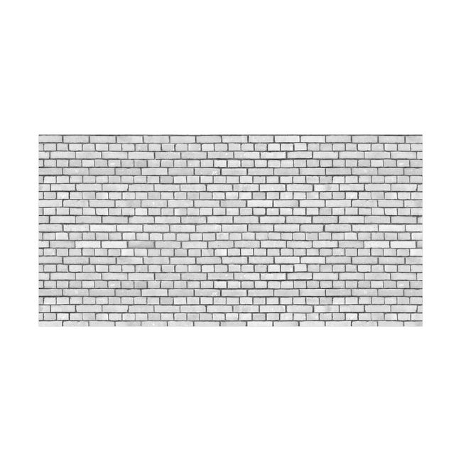 Tappeti effetto pietra Muro di mattoni bianco
