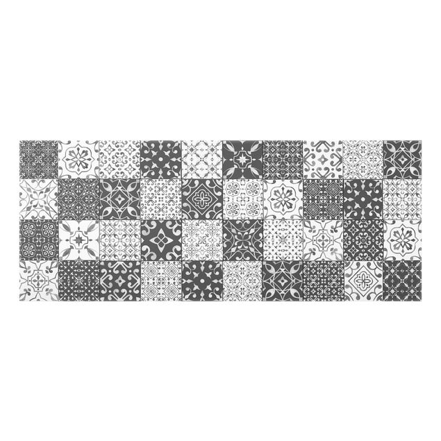 Paraschizzi in vetro - Tile Pattern Mix Gray White