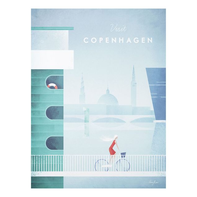 Stampa su Forex - Poster di viaggio - Copenaghen - Verticale 4:3