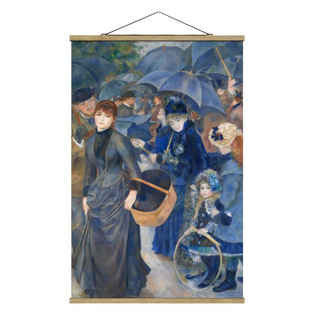 Foto su tessuto da parete con bastone - Auguste Renoir - The Umbrellas - Verticale 3:2