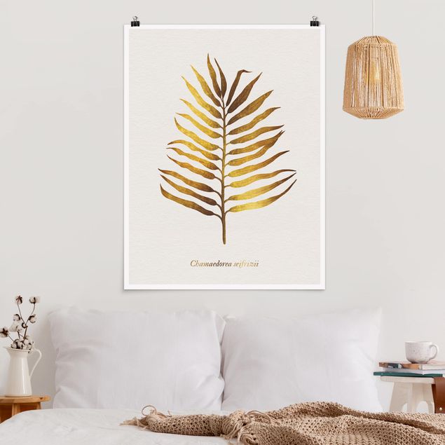 Poster illustrazioni Oro - Foglia di palma II
