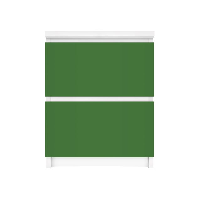 Carta adesiva per mobili IKEA - Malm Cassettiera 2xCassetti - Colour Dark Green
