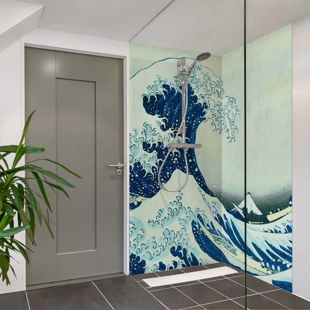 Rivestimenti per doccia siaggia Katsushika Hokusai - La grande onda di Kanagawa