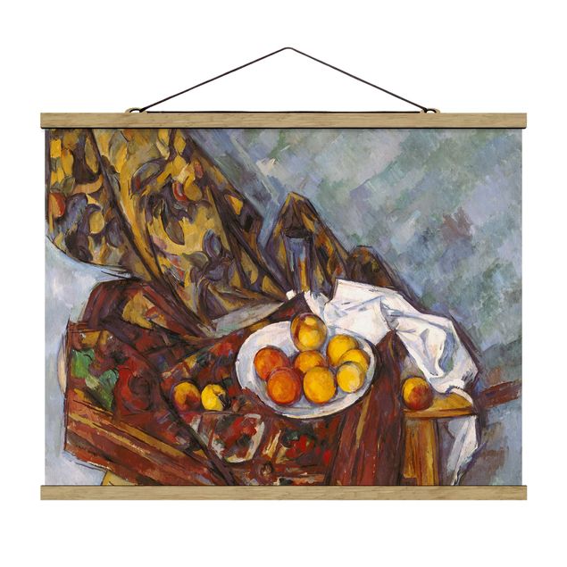 Foto su tessuto da parete con bastone - Paul Cézanne - Natura morta di frutta - Orizzontale 3:4