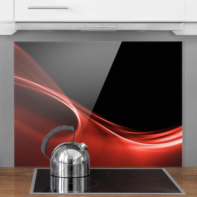 paraschizzi cucina vetro magnetico Onda rossa
