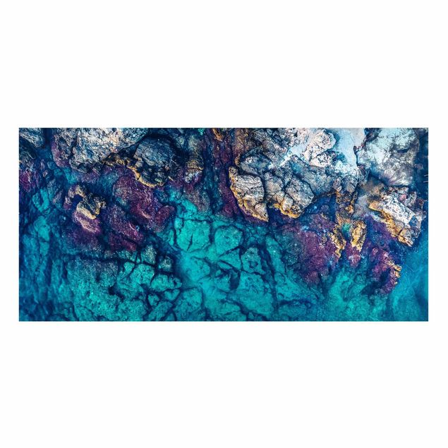 Lavagna magnetica - Top View costa rocciosa colorata