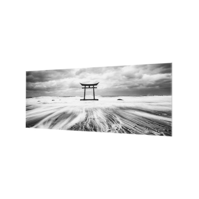 Paraschizzi in vetro - Torii giapponese nel mare - Panorama 5:2