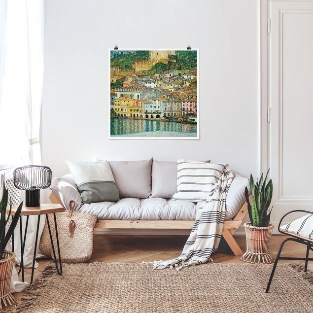 Poster - Gustav Klimt - Malcesine sul Lago di Garda - Quadrato 1:1