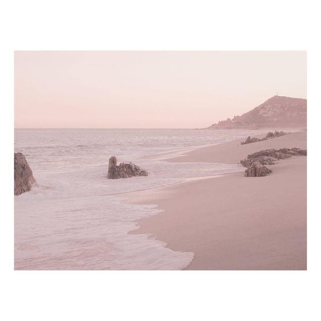 Paraschizzi in vetro - Spiaggia oro rosa - Formato orizzontale 4:3