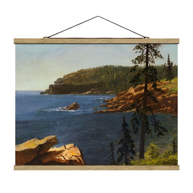 Foto su tessuto da parete con bastone - Albert Bierstadt - Costa della California - Orizzontale 3:4
